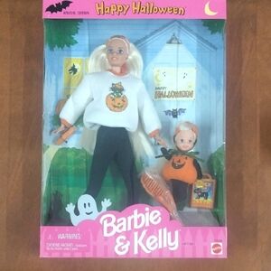 1996 Barbie & Kelly Halloween Set Ready For Trick Or Treat.
